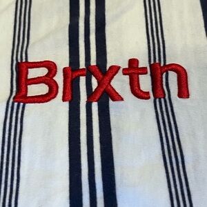 Brixton Navy and White Striped Shirt